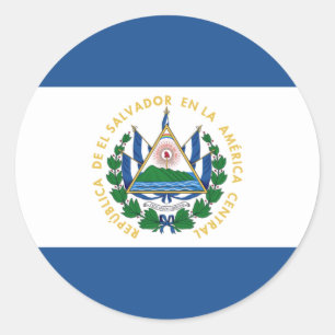 Adesivo Redondo Bandera de El Salvador