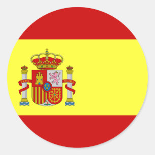 Adesivo Redondo Bandera espanhola Española da bandeira