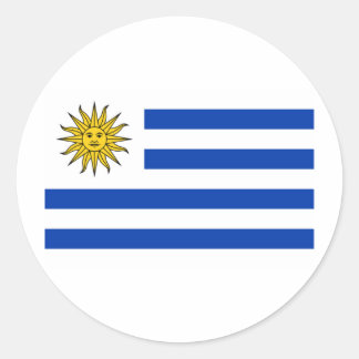 Adesivo Redondo Bandera Uruguai