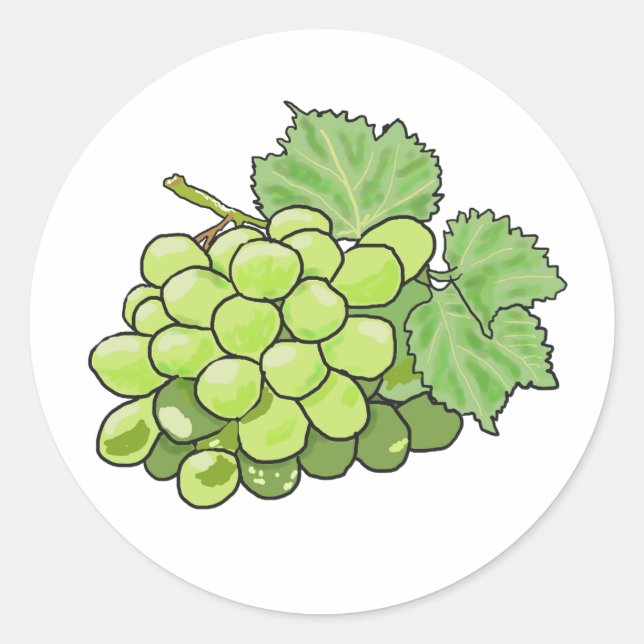 Adesivo Redondo Bando de Uvas (Frente)