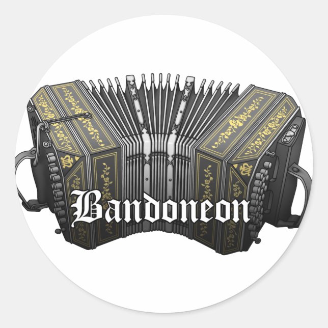 Adesivo Redondo Bandoneon (Frente)
