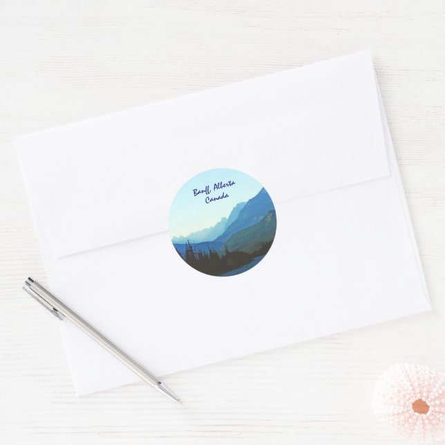 Adesivo Redondo Banff Jasper Blue (Envelope)
