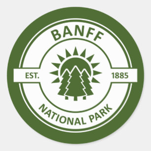 Adesivo Redondo Banff National Park