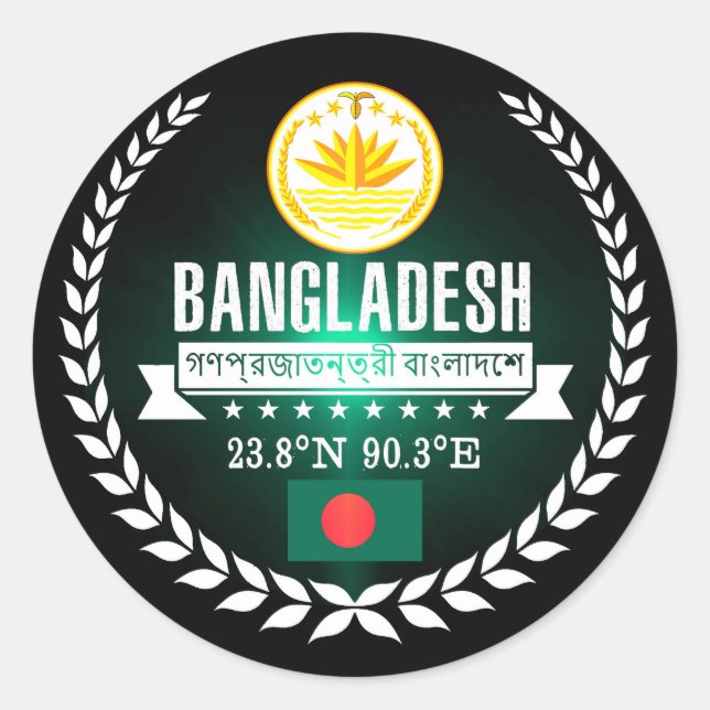 Adesivo Redondo Bangladesh (Frente)