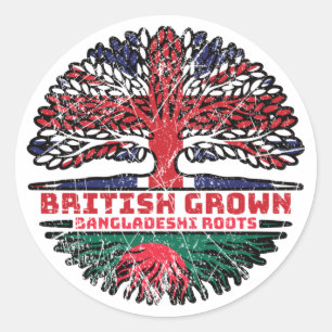 Adesivo Redondo Bangladesh Bangladesh Bangladesh Uk Reino Unido