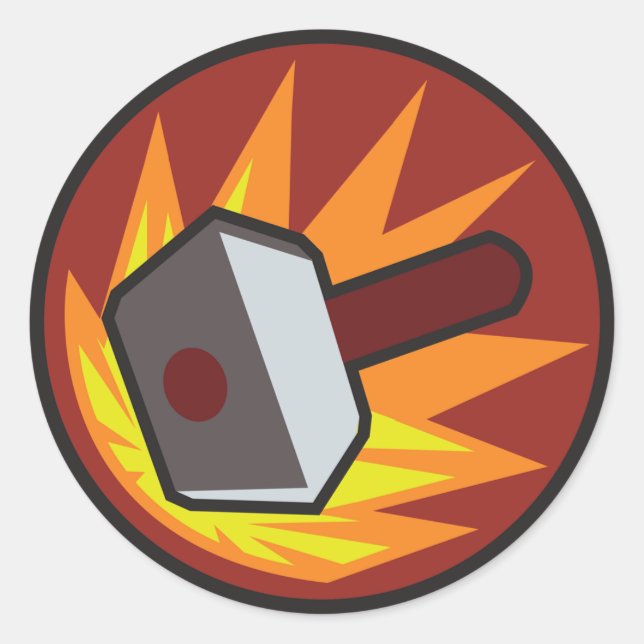 Adesivo Redondo Banhammer (Frente)