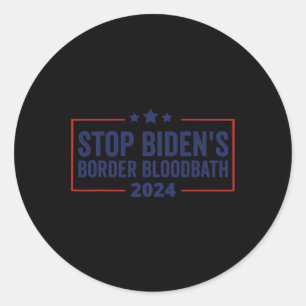Adesivo Redondo Banheira de Biden dizendo homens-bomba mulheres
