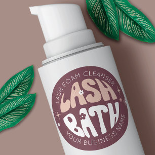 Adesivo Redondo Banheira Limpa Eyelash Retro Moderna