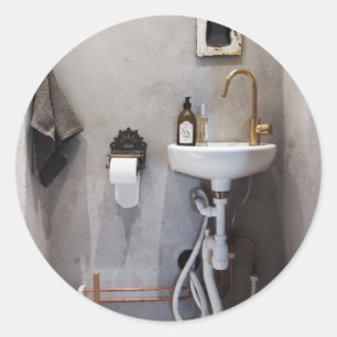 Adesivo Redondo Banheiro Funky