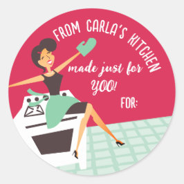 Adesivo Redondo Banho de cozinhar de uso doméstico, da cozinha