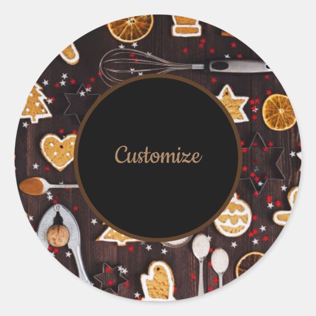 Adesivo Redondo Banho de Férias Personalizado (Frente)