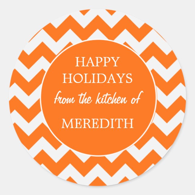 Adesivo Redondo Banho de Natal Laranja Da Cozinha (Frente)