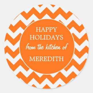 Adesivo Redondo Banho de Natal Laranja Da Cozinha
