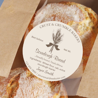 Adesivo Redondo Banho-pão russo de trigo