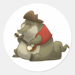 Adesivo Redondo Banjo-Strummin"