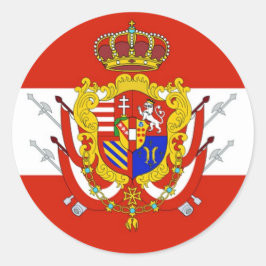 Adesivo Redondo Banner branco vermelho Grão-Ducado da Toscana