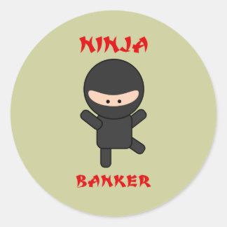 Adesivo Redondo banqueiro ninja