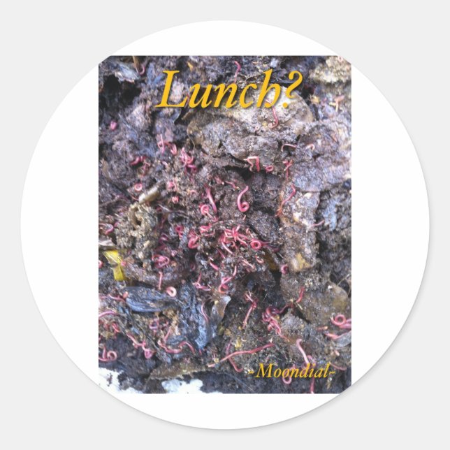 Adesivo Redondo Banquete de worm (Frente)