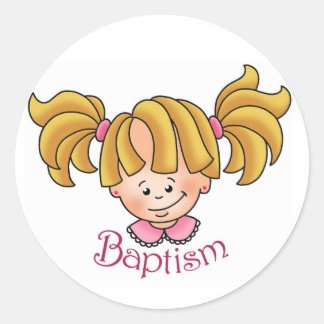 Adesivo Redondo Baptism Stickers
