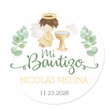 Baptism Stickers Bautizo Pegatinas Espanhol