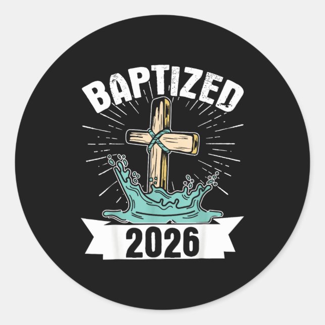 Adesivo Redondo Baptized 2026  (Frente)