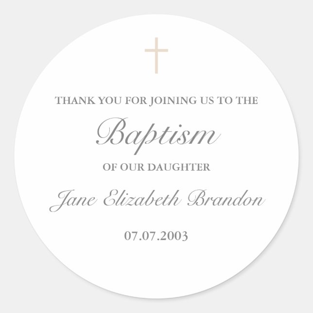 Adesivo Redondo Baquetas simples de cruz no café (Frente)