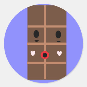 Adesivo Redondo bar de chocolate zombie