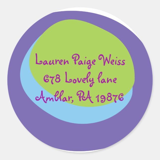 Adesivo Redondo Bar de Peacock Moderno Bat Mitzvah Invitation Stic (Frente)