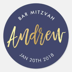 Adesivo Redondo Bar FEITO SOB ENCOMENDA Mitzvah para o marinho de