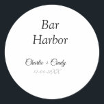 Adesivo Redondo Bar Harbour festa de solteira bridges casamento<br><div class="desc">Design</div>
