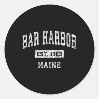 Adesivo Redondo Bar Harbour Maine Me Estabeleceu Esporte