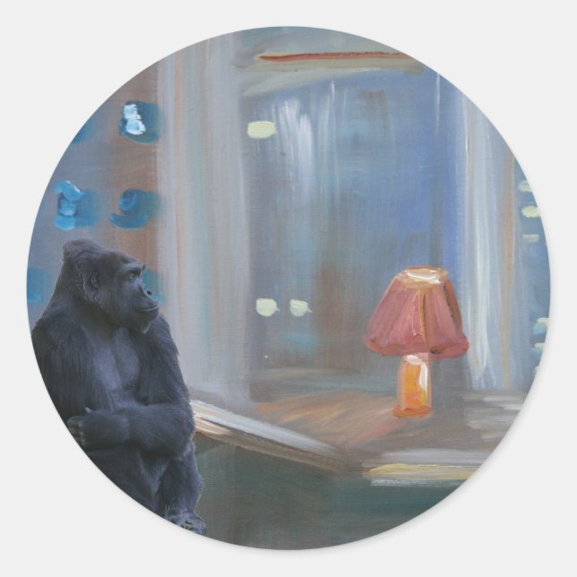 Adesivo Redondo Bar macaco (Frente)