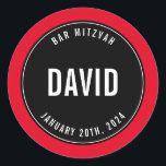 Adesivo Redondo BAR MITZVAH - azul-azul-azul-preto simples e simpl<br><div class="desc">por kat massard >> https://linktr.ee/simplysweetpaperie <<<</div>