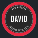 Adesivo Redondo BAR MITZVAH - azul-azul-azul-preto simples e simpl<br><div class="desc">por kat massard >> https://linktr.ee/simplysweetpaperie <<<</div>