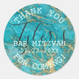 Adesivo Redondo Bar Mitzvah fora deste mundo