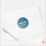 Adesivo Redondo BAR MITZVAH - gradiente de menta azul moderno da e<br><div class="desc">por kat massard >> https://linktr.ee/simplysweetpaperie <<<</div>