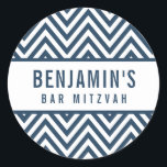 Adesivo Redondo BAR MITZVAH SEAL — marinho de bloqueio simples e m<br><div class="desc">por kat massard >> https://linktr.ee/simplysweetpaperie <<<</div>