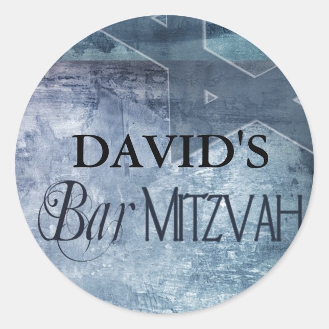Adesivo Redondo Bar Mitzvah Stickers (Frente)