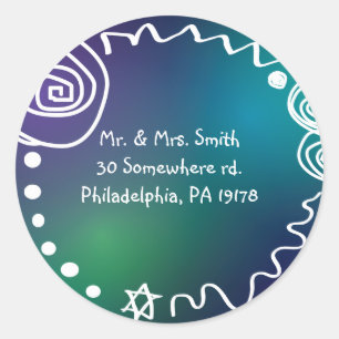 Adesivo Redondo Bar Musical Jazzy Bat Mitzvah Conite Reply Sticker