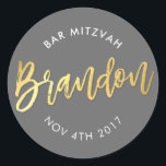 Adesivo Redondo BAR PERSONALIZADO Mitzvah para a cinza Brandon   o<br><div class="desc">- - - - - - - - - - - - - - - - - - - - - - - - - - - - - - - - - - - - - - - - - - - - - - - - - - -...</div>
