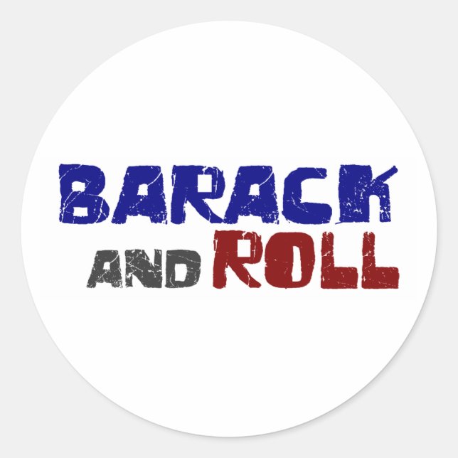 Adesivo Redondo Barack E Roll (Frente)