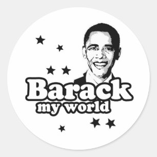Adesivo Redondo Barack meu mundo