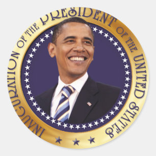 Adesivo Redondo Barack Obama