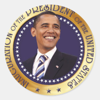 Adesivo Redondo Barack Obama