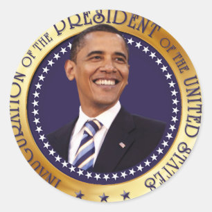 Adesivo Redondo Barack Obama