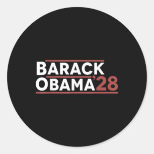 Adesivo Redondo Barack Obama 2028