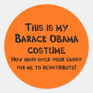 Adesivo Redondo Barack Obama Costume