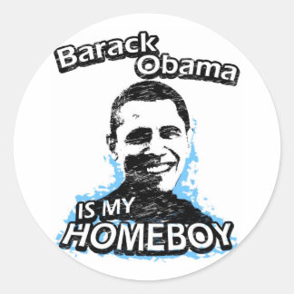 Adesivo Redondo Barack Obama é o meu ficar em casa