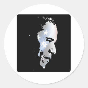 Adesivo Redondo Barack Obama enfrenta