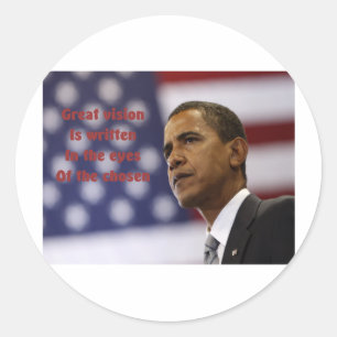 Adesivo Redondo Barack Obama Escolhido